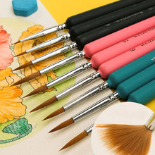 Load image into Gallery viewer, 11Pcs Miniature Wolf Hair Paint Brush Art Painting Brushes Artistic Watercolor Brush Oil Painting Brush Drawing Hand Painted

