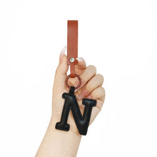Load image into Gallery viewer, A to Z PU Leather Initial Letter Keychain For Women Fashion Cartoon Candy Color Bag Phone Pendant Car Key Chain Jewelry Gifts
