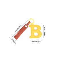 Load image into Gallery viewer, A to Z PU Leather Initial Letter Keychain For Women Fashion Cartoon Candy Color Bag Phone Pendant Car Key Chain Jewelry Gifts
