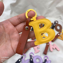 Load image into Gallery viewer, A to Z PU Leather Initial Letter Keychain For Women Fashion Cartoon Candy Color Bag Phone Pendant Car Key Chain Jewelry Gifts
