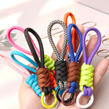 Load image into Gallery viewer, Creative Braided Lanyard Keychain For Phone Case Women Anti Lost Knot Rope Strap Car Key Chains Diy Accessories Fashion Keyring
