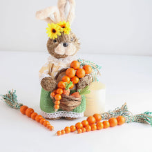 Load image into Gallery viewer, Wooden Bead Easter Carrots Ornaments Garland Farmhouse Home Decor Carrots Hanging Pendants For Easter Party Supplies
