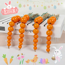 Load image into Gallery viewer, Wooden Bead Easter Carrots Ornaments Garland Farmhouse Home Decor Carrots Hanging Pendants For Easter Party Supplies

