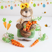 Load image into Gallery viewer, Wooden Bead Easter Carrots Ornaments Garland Farmhouse Home Decor Carrots Hanging Pendants For Easter Party Supplies
