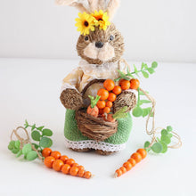 Load image into Gallery viewer, Wooden Bead Easter Carrots Ornaments Garland Farmhouse Home Decor Carrots Hanging Pendants For Easter Party Supplies
