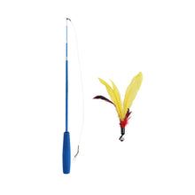 Load image into Gallery viewer, Funny Feather Cat Plush Teaser Wand with Bell Pet Interactive Feather Toys Cat Stick Toy for Kitten Catching Toy Playing Teaser Cat Supplies
