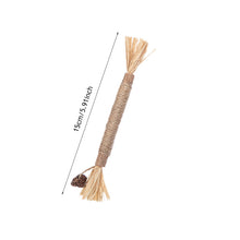 Load image into Gallery viewer, Cat Toys Silvervine Chew Stick Kitty Raffia Grass Pet Supplies Cleaning Teeth Stick Pet Bite Cat Toy Hemp Rope
