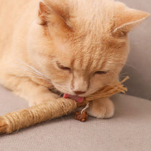 Load image into Gallery viewer, Cat Toys Silvervine Chew Stick Kitty Raffia Grass Pet Supplies Cleaning Teeth Stick Pet Bite Cat Toy Hemp Rope
