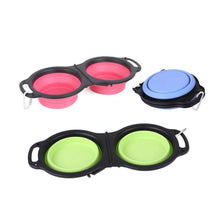 Load image into Gallery viewer, Portable Pet Dog Food Feeder with Buckle Collapsible Feeding Bowl Watering Dish Outdoor Travel Folding Bowl Pet Supplies
