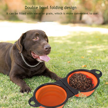 Load image into Gallery viewer, Portable Pet Dog Food Feeder with Buckle Collapsible Feeding Bowl Watering Dish Outdoor Travel Folding Bowl Pet Supplies
