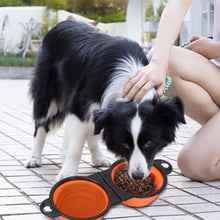 Load image into Gallery viewer, Portable Pet Dog Food Feeder with Buckle Collapsible Feeding Bowl Watering Dish Outdoor Travel Folding Bowl Pet Supplies
