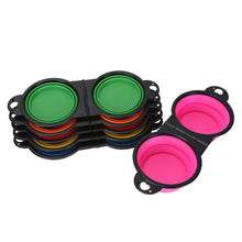 Load image into Gallery viewer, Portable Pet Dog Food Feeder with Buckle Collapsible Feeding Bowl Watering Dish Outdoor Travel Folding Bowl Pet Supplies
