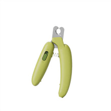 Load image into Gallery viewer, Cute Banana Whale Shaped Pet Nail Clippers with Light Cat Manicure Tools Pet Specialized Nail Clippers Dog Beauty and Cleaning Products

