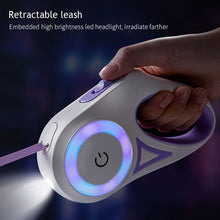 Load image into Gallery viewer, 5M/3M LED Flashlight Pet Leash Retractable Lighted Night Outdoor Walking Dog Leash Non-Slip Handle Dog Chain Dog Supplies
