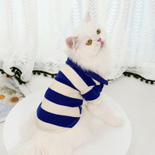 Load image into Gallery viewer, Summer Stripe Pet Dog Clothes Cat Vest Pet Clothing Dogs Small Costume Animal French Bulldog Print Cute Sweater Shirt
