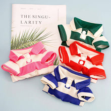 Load image into Gallery viewer, Summer Stripe Pet Dog Clothes Cat Vest Pet Clothing Dogs Small Costume Animal French Bulldog Print Cute Sweater Shirt
