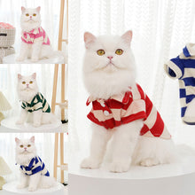 Load image into Gallery viewer, Summer Stripe Pet Dog Clothes Cat Vest Pet Clothing Dogs Small Costume Animal French Bulldog Print Cute Sweater Shirt
