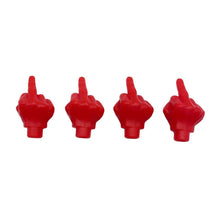 Load image into Gallery viewer, 1Pc/4Pcs Car Tire Valve Cap Decor Wheel Nozzle Dustproof Tyre Valve Stem Caps Middle Finger Styling Accessories
