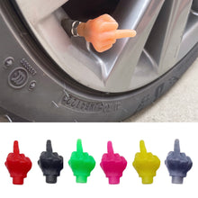 Load image into Gallery viewer, 1Pc/4Pcs Car Tire Valve Cap Decor Wheel Nozzle Dustproof Tyre Valve Stem Caps Middle Finger Styling Accessories
