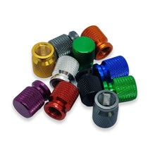 Load image into Gallery viewer, 2Pcs Aluminum Car Valve Caps Cover Tire Valve Stems Tyre Rim Stem Covers Auto Wheel Nipple Plugs

