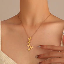 Load image into Gallery viewer, Ins Vintage Butterfly Necklace Women Golden Stainless Steel Fashion Five Butterflies Pendant Aesthetic Chain of Clavicle Choker Women Jewelry Gift
