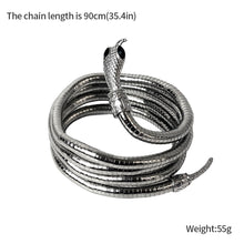 Load image into Gallery viewer, Snake Creative Jewelry Can Be Used As Necklace and Bracelet Personalized HotGirl Snake Wrap Women's Necklace Halloween Jewelry
