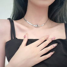 Load image into Gallery viewer, Female Summer Titanium Steel Snake Bone Belt Buckle Necklace Chain of Clavicle Choker Necklace for Women Men Luxury Wedding Party Jewelry Holiday Gifts
