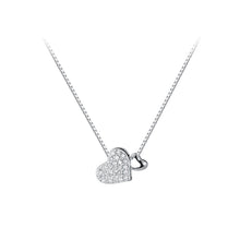 Load image into Gallery viewer, Fashion Tiny Heart Dainty Initial Necklace Zircon Mosaic Gold Silver Color Choker Necklace For Women Pendant Jewelry Valentine's Day Gift

