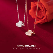 Load image into Gallery viewer, Fashion Tiny Heart Dainty Initial Necklace Zircon Mosaic Gold Silver Color Choker Necklace For Women Pendant Jewelry Valentine's Day Gift
