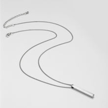 Load image into Gallery viewer, Fashion Geometric Rectangular Necklace for Men Women Titanium Steel Necklace Hip-hop Retro Three-dimensional Column Pendant Male Dominant Jewelry Gift
