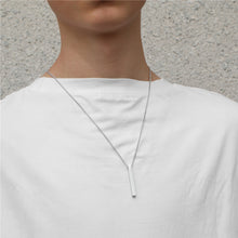 Load image into Gallery viewer, Fashion Geometric Rectangular Necklace for Men Women Titanium Steel Necklace Hip-hop Retro Three-dimensional Column Pendant Male Dominant Jewelry Gift
