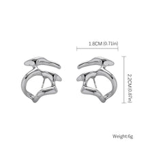 Load image into Gallery viewer, 2Pcs Irregular Liquid Metal Hollow Earrings Style Hip-Hop Punk Fashion Personality Long Earrings Ms Girl Travel Accessories
