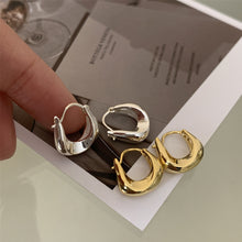 Load image into Gallery viewer, 2024 New Classic Copper Alloy Smooth Metal Hoop Earrings For Woman Fashion Korean Jewelry Temperament Girl's Daily Wear earrings
