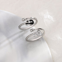 Load image into Gallery viewer, 2024 New Music Electric Guitar Ring Punk Rock Adjustable Finger Ring Fashion Open Ring Jewelry for Mens or Womens
