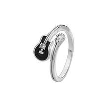 Load image into Gallery viewer, 2024 New Music Electric Guitar Ring Punk Rock Adjustable Finger Ring Fashion Open Ring Jewelry for Mens or Womens
