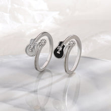 Load image into Gallery viewer, 2024 New Music Electric Guitar Ring Punk Rock Adjustable Finger Ring Fashion Open Ring Jewelry for Mens or Womens
