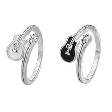 Load image into Gallery viewer, 2024 New Music Electric Guitar Ring Punk Rock Adjustable Finger Ring Fashion Open Ring Jewelry for Mens or Womens
