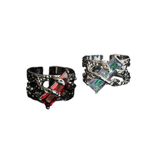 Load image into Gallery viewer, 2024 New Punk Black Rings Thorns Vine Twine Red Rhinestones Hollow Unsex Couple Finger Ring Women Men Jewelry Gift
