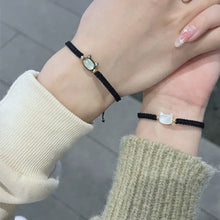 Load image into Gallery viewer, Natural Moonstone Obsidian Bracelets Minimalist Bracelet Handmade Cute Black White Cat Bracelet Party lovers Couple Best Friend Accessories Jewelry
