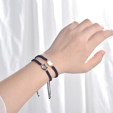 Load image into Gallery viewer, Natural Moonstone Obsidian Bracelets Minimalist Bracelet Handmade Cute Black White Cat Bracelet Party lovers Couple Best Friend Accessories Jewelry
