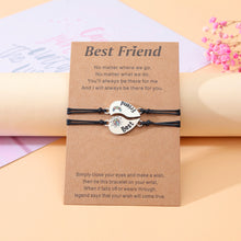 Load image into Gallery viewer, 2PCS/Set Friendship bracelet Handmade Woven Bracelet Couple Heart-shaped Sun and Moon Adjustable Bracelet Best Friends Lovers Jewelry
