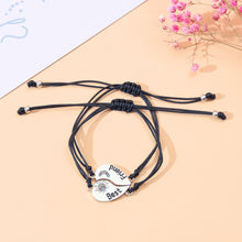 Load image into Gallery viewer, 2PCS/Set Friendship bracelet Handmade Woven Bracelet Couple Heart-shaped Sun and Moon Adjustable Bracelet Best Friends Lovers Jewelry
