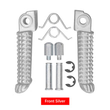 Load image into Gallery viewer, 1Pair Motorcycle Footrests Foot pegs Rear Front Aluminum Silver For Yamaha YZF R1 2002-2020 R6 2003-2020 YZF R6S R1M Accessories

