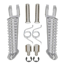 Load image into Gallery viewer, 1Pair Motorcycle Footrests Foot pegs Rear Front Aluminum Silver For Yamaha YZF R1 2002-2020 R6 2003-2020 YZF R6S R1M Accessories
