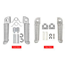 Load image into Gallery viewer, 1Pair Motorcycle Footrests Foot pegs Rear Front Aluminum Silver For Yamaha YZF R1 2002-2020 R6 2003-2020 YZF R6S R1M Accessories
