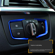 Load image into Gallery viewer, 2Pcs Car Interior Headlight Switch Frame Cover Trim Adjustment Sticker ABS For BMW F30 F31 F32 F34 3 4 Car Styling Accessories
