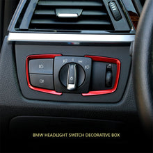 Load image into Gallery viewer, 2Pcs Car Interior Headlight Switch Frame Cover Trim Adjustment Sticker ABS For BMW F30 F31 F32 F34 3 4 Car Styling Accessories
