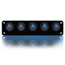 Load image into Gallery viewer, 12V/24V 1-5 Gang Universal RV Truck Toggle Switch Panel USB Car Boat Marine Blue Red LED Styling Accessories Marine Rocker Switch
