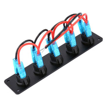 Load image into Gallery viewer, 12V/24V 1-5 Gang Universal RV Truck Toggle Switch Panel USB Car Boat Marine Blue Red LED Styling Accessories Marine Rocker Switch
