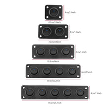 Load image into Gallery viewer, 12V/24V 1-5 Gang Universal RV Truck Toggle Switch Panel USB Car Boat Marine Blue Red LED Styling Accessories Marine Rocker Switch
